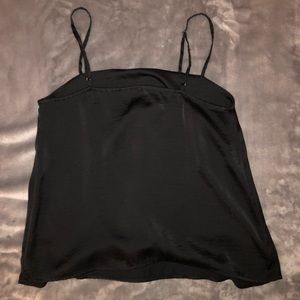 black silk tank top